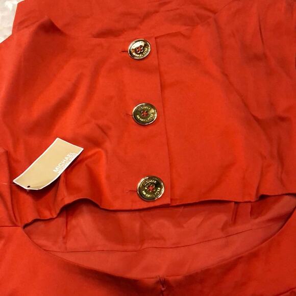 Michael Michael Kors Dress Cut Out Back Orange 12 NWT - Picture 12 of 13